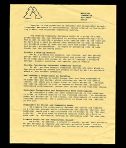 The Whatcom Community Builders Guild mission statement - Click for a larger image The Whatcom Community Builders Guild mission statement - Click for a larger image